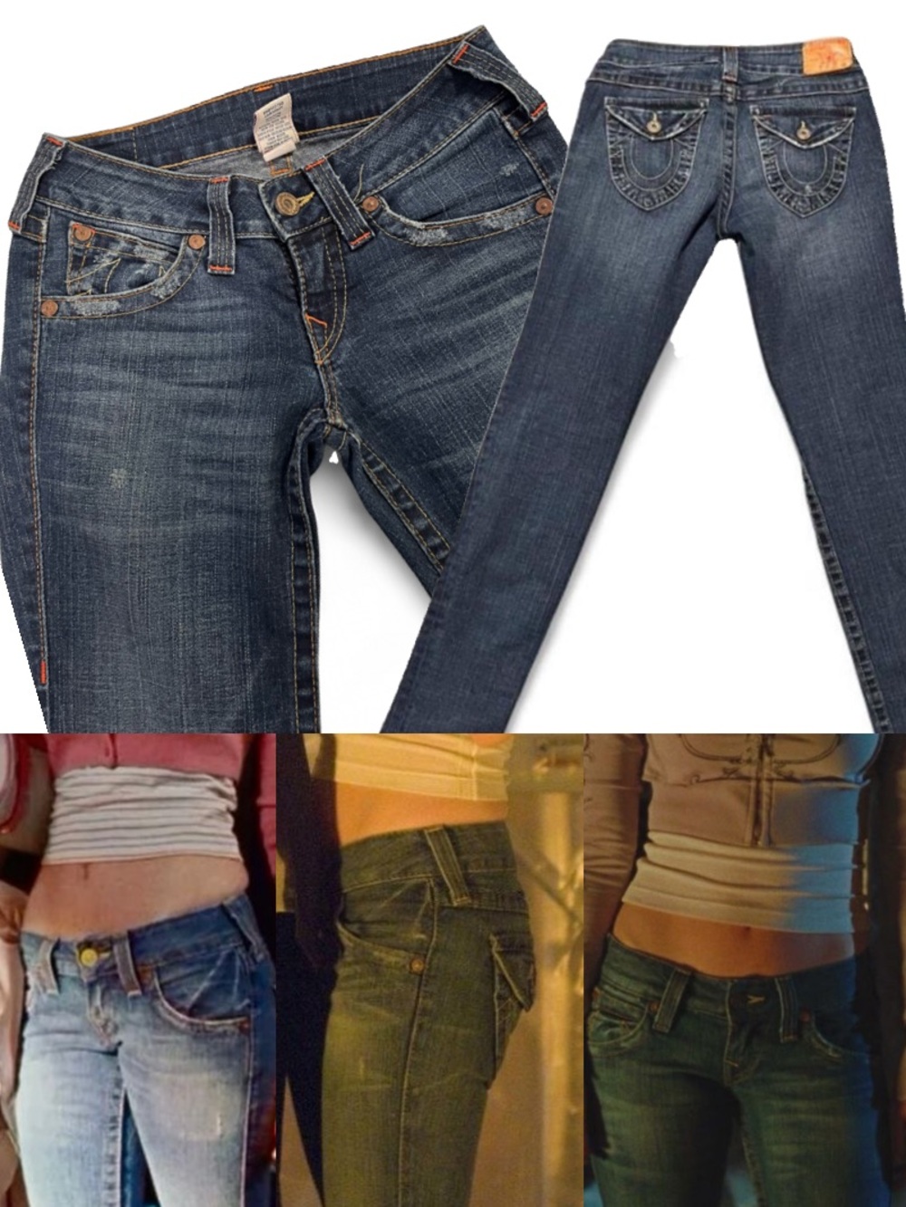 True Religion Low Rise Skinny Jeans Size 27